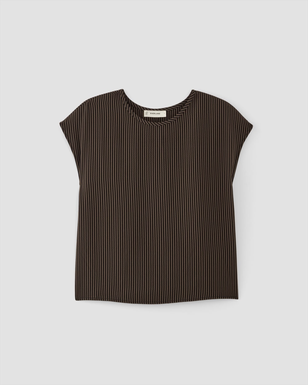 The Mini Jacquard Stripe Top | Cocoa / Black - Image 2