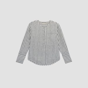 Alternative view of The Linen Popover Shirt | Bone/Navy