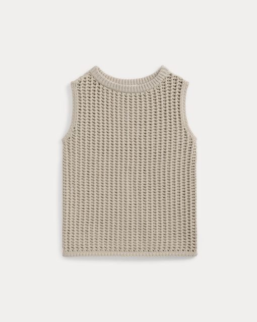 Alternative view of Open-Knit Tunic Vest in Elevated Cotton | Peyote