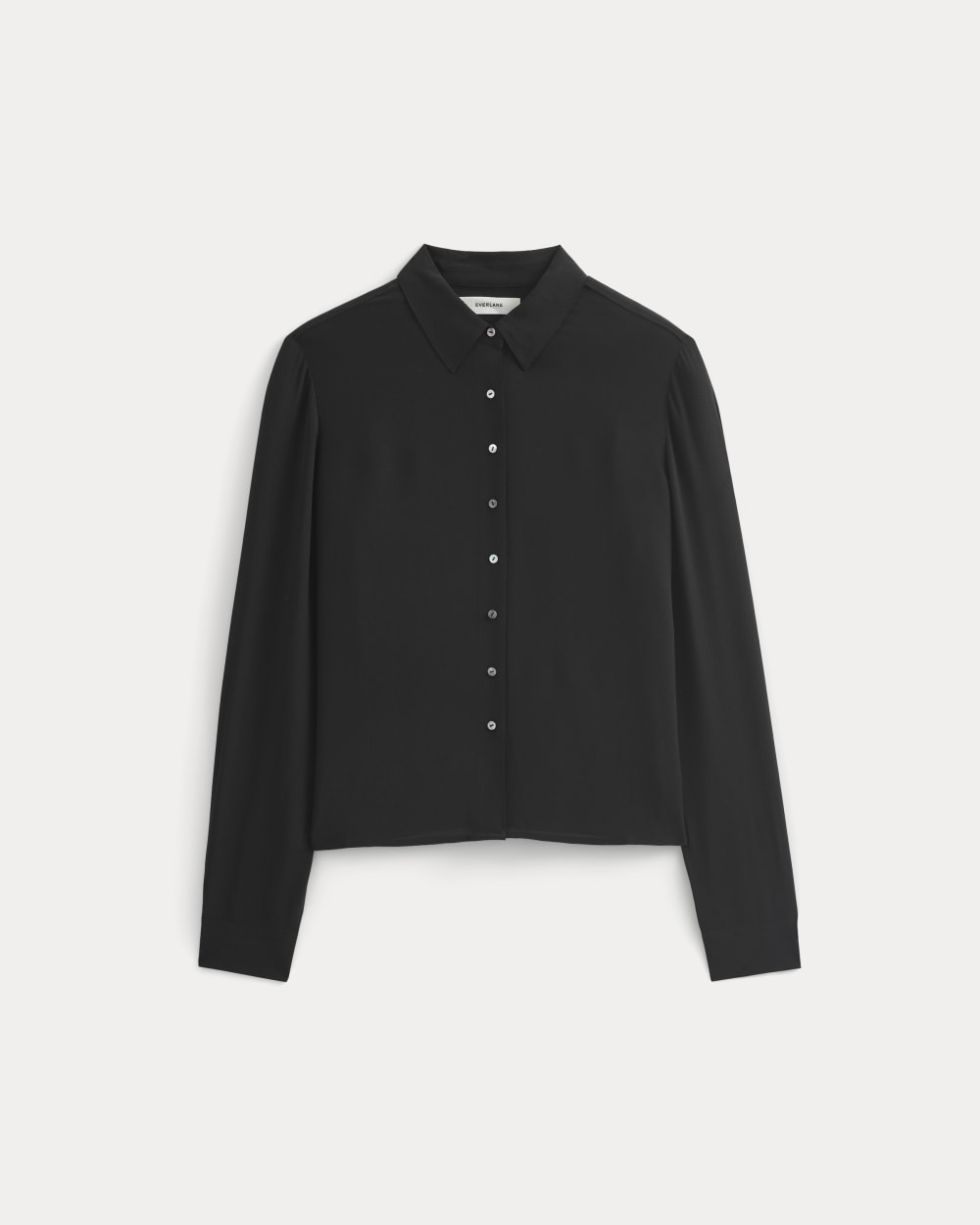 Shrunken Top in Washable Silk | Black - Image 2