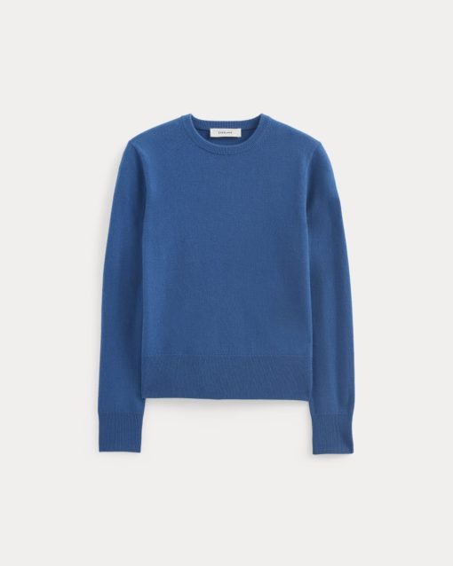 Alternative view of Cashmere Slim Crew Sweater | Classic Blue