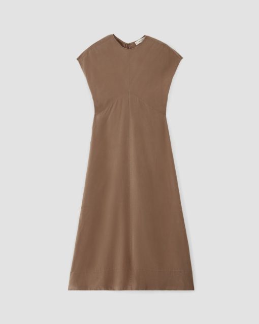 Alternative view of The TENCEL™ Short-Sleeve Midi Dress | Carob Brown