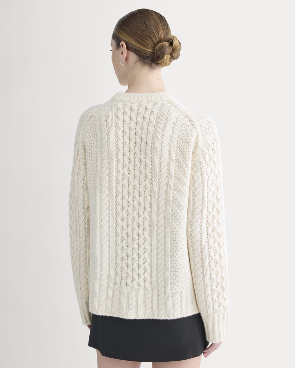 Cable Sweater in Luxe Merino | Bone - Image 5