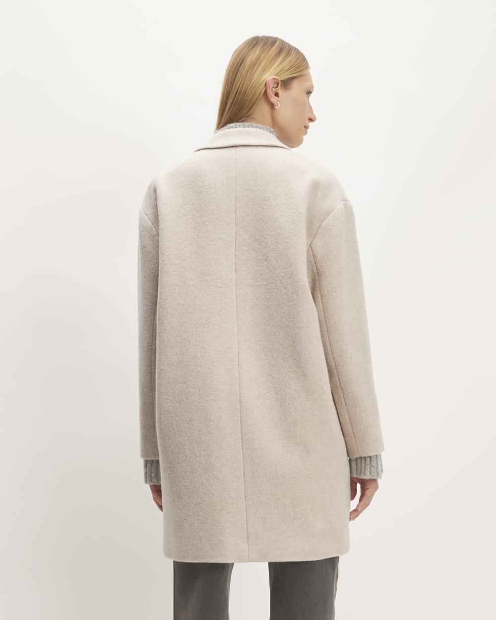 The Italian ReWool® Cocoon Coat | Oat - Image 5