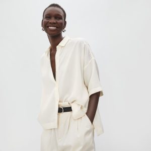 Alternative view of The Drapey Square Shirt | Bone