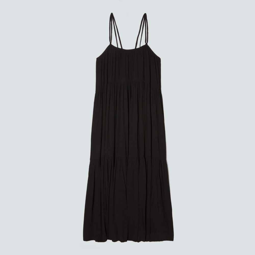 The Naia™ Ripple Tiered Maxi Dress | Black - Image 2