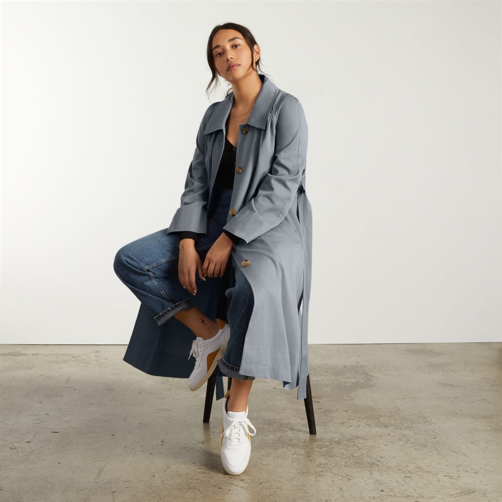 The Gathered Drape Trench | Smoke - Image 6