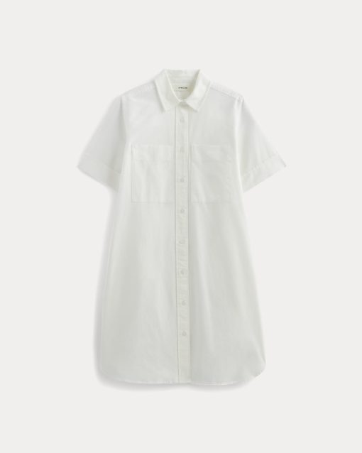 Alternative view of The Oxford Short-Sleeve Shirt Dress | White