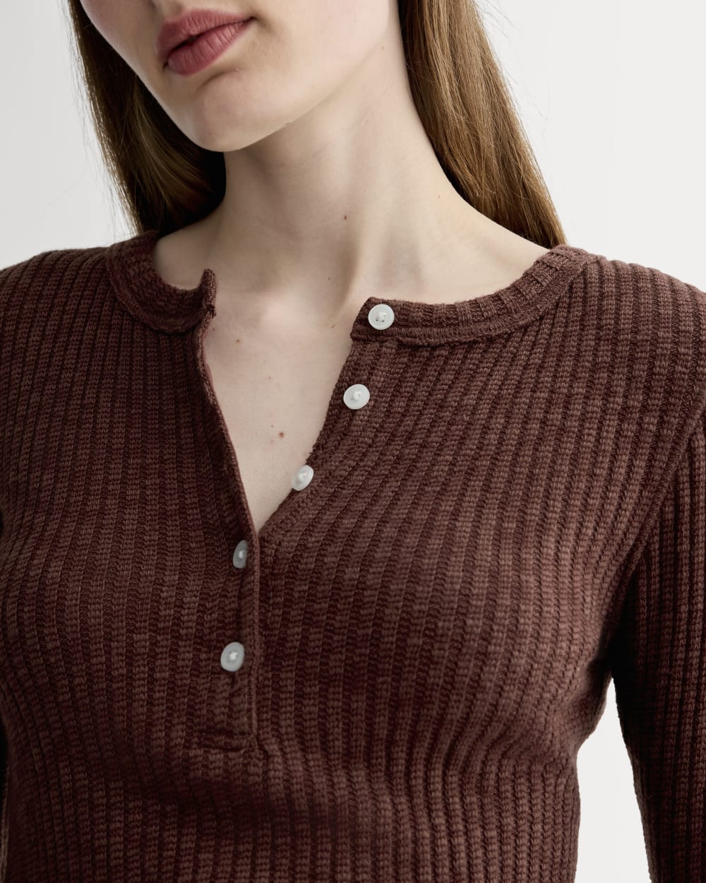 The Cozy Rib Henley | Dark Mahogany - Image 4