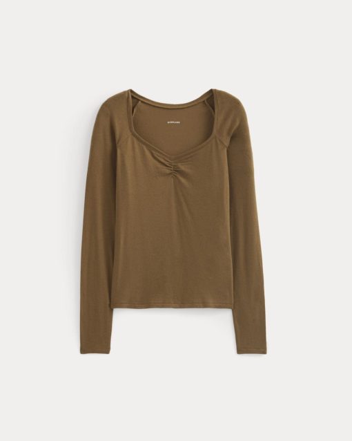 Alternative view of Sweetheart-Neck Top in Butterluxe | Toffee