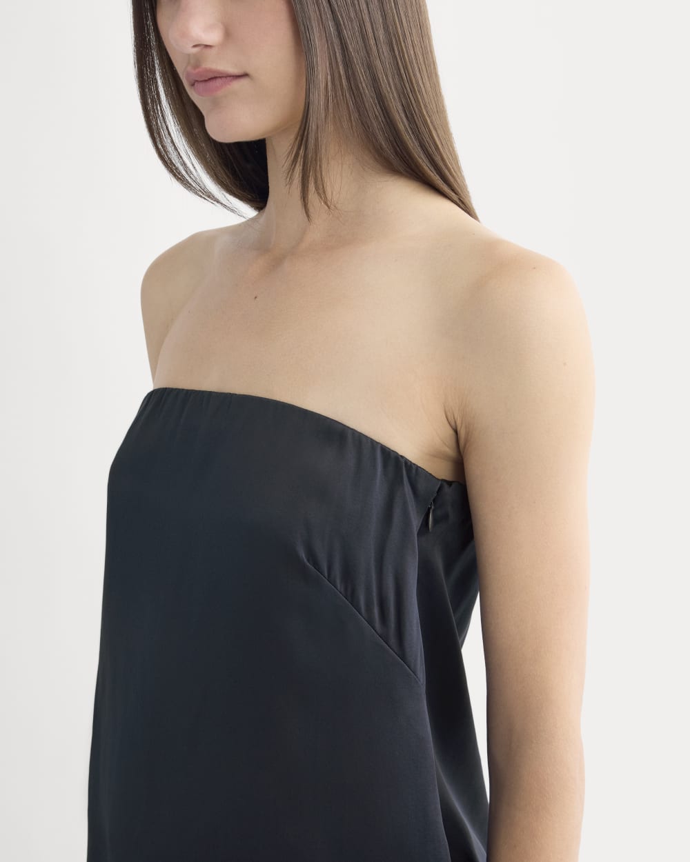 Thin Strap Cami in Silk Charmeuse | Navy - Image 4