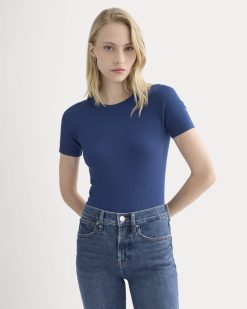 The Luxe Rib Crew | Estate Blue
