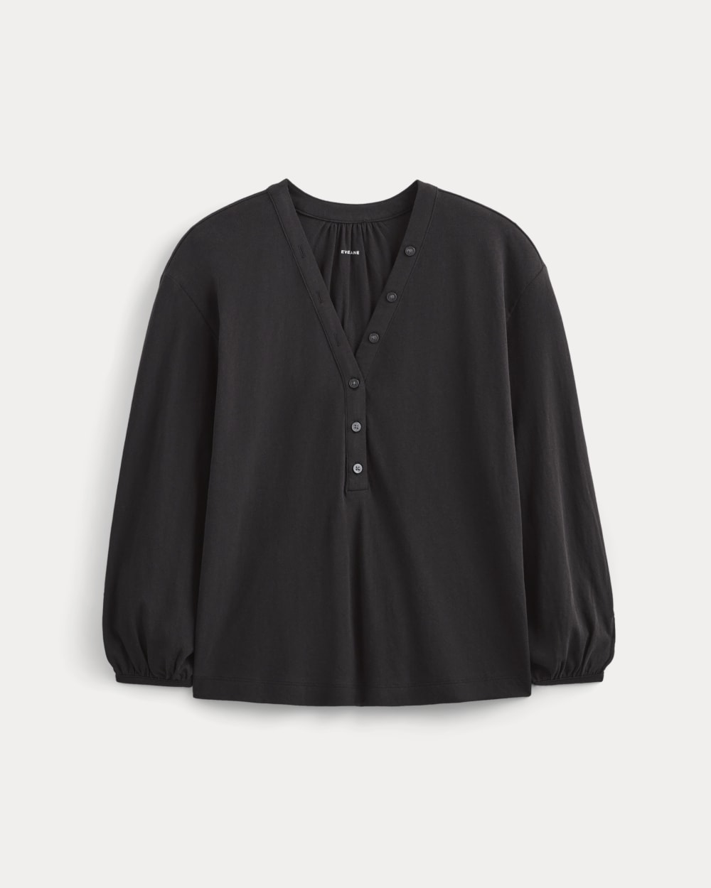 The Air V-Neck Henley | Black - Image 2