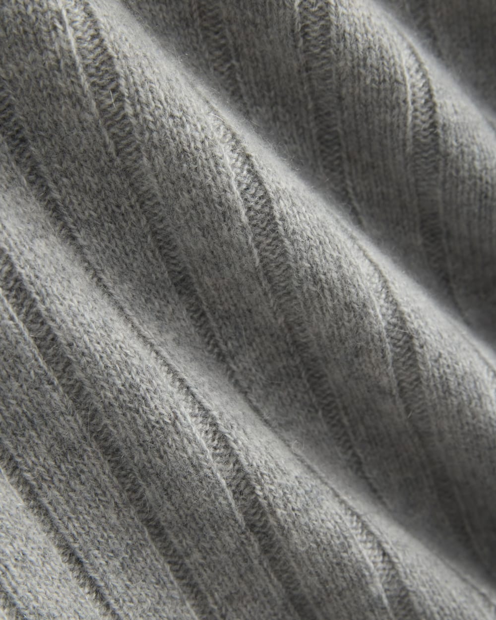 Mix Ribbed Crew in Cashmere | Light Heather Grey - Image 6