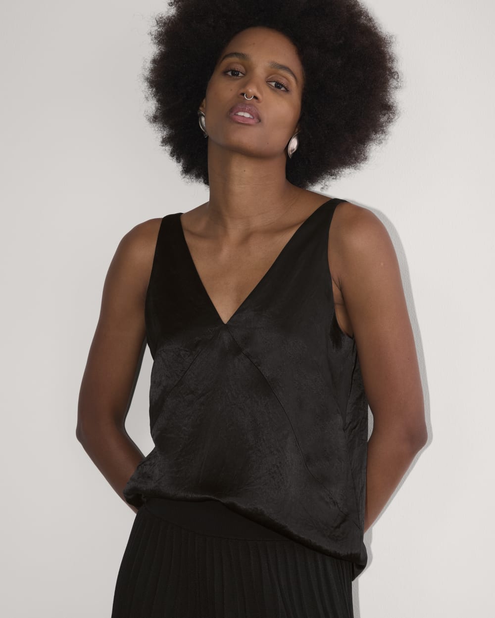 The Satin Tank | Black - Image 3