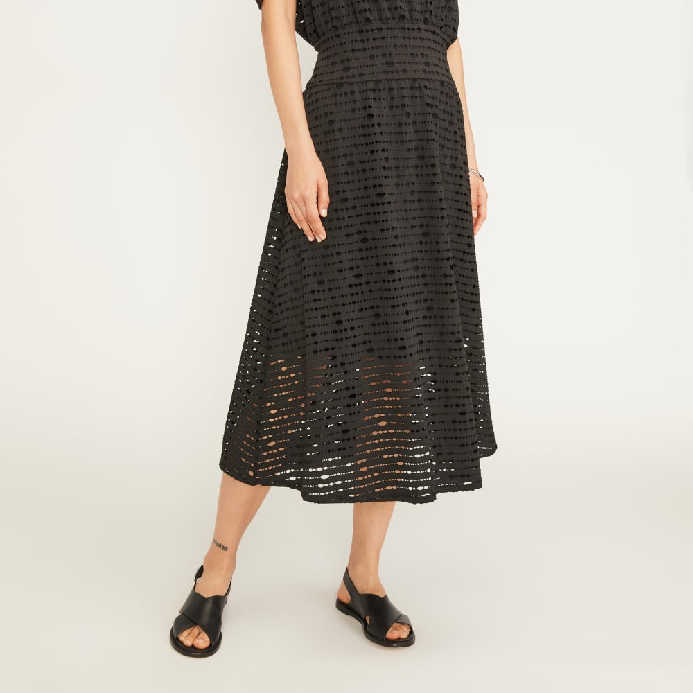 The Eyelet Waisted Dress | Black - Image 5
