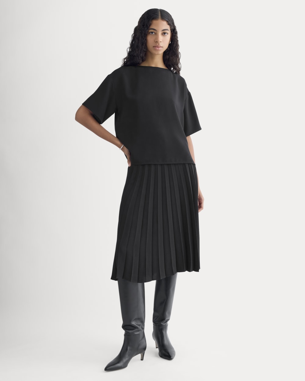 Drapey Crepe Top | Black - Image 3
