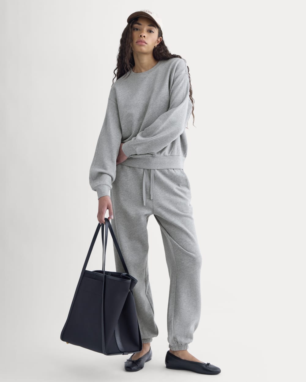 Lightweight Terry Blouson Crew | Vintage Heather Grey - Image 3