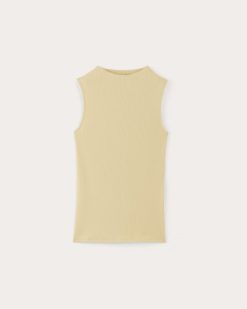 Alternative view of The Luxe Rib Funnel-Neck Tank | Parsnip