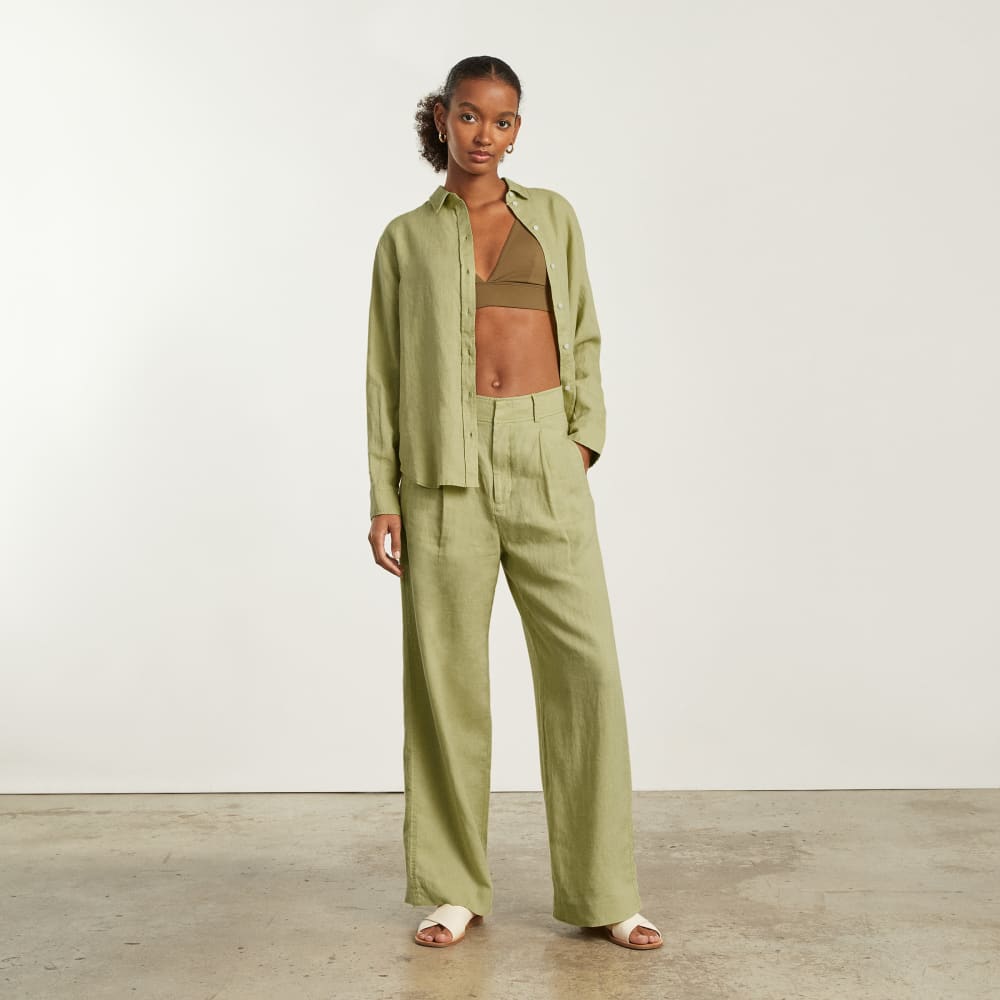 The Must-Have Shirt in Linen | Leek - Image 7
