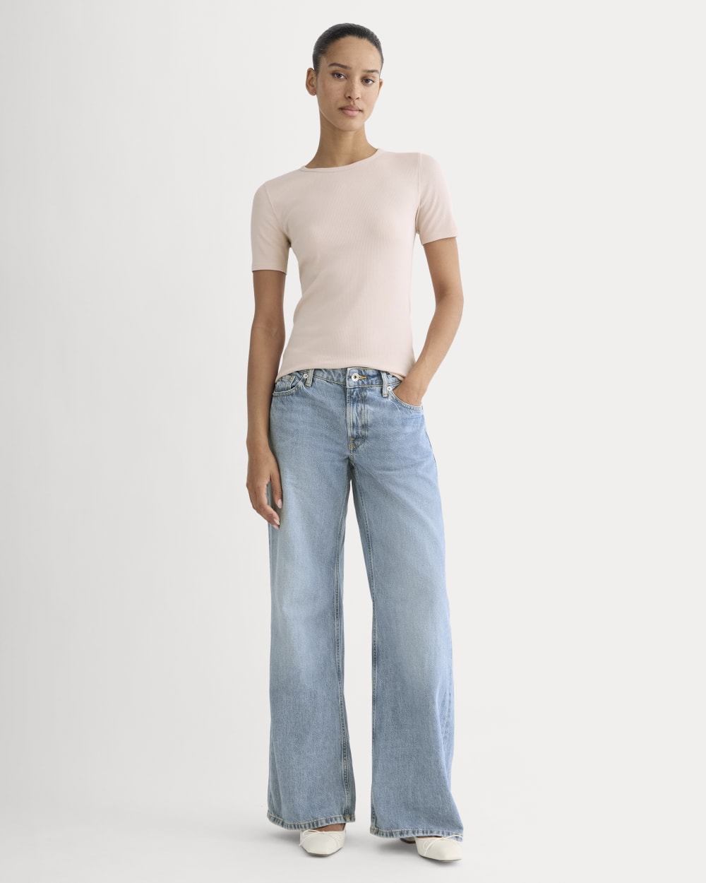 The Luxe Rib Crew | Soft Rose - Image 3