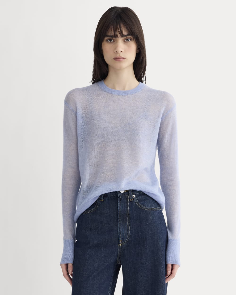 The Air Alpaca™ Relaxed Crew Top | Soft Blue - Image 3