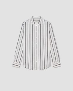 Alternative view of The Must-Have Shirt in Silky Cotton | Bone / Black