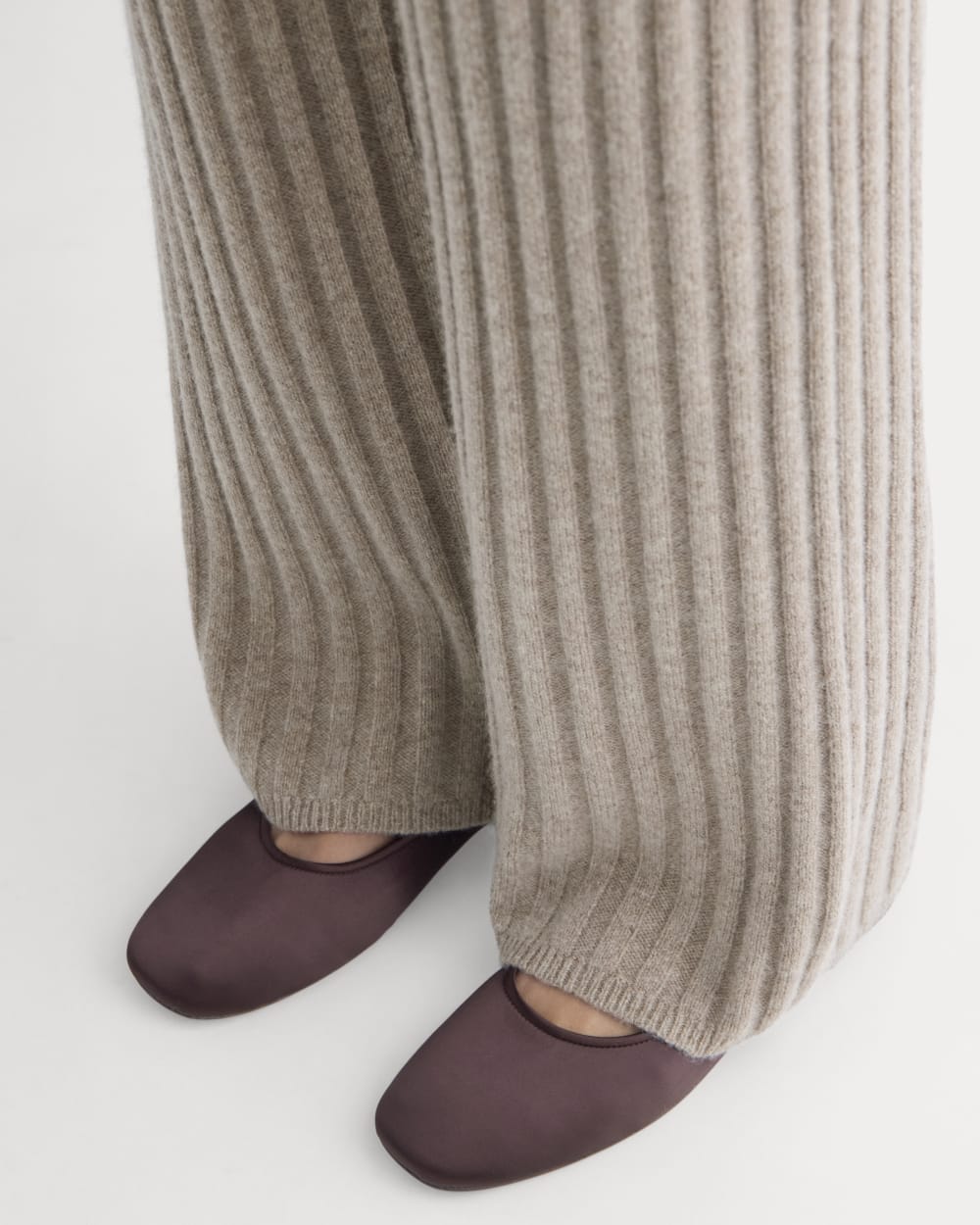 Straight-Leg Pant in Wool Cashmere | Oatmeal - Image 3
