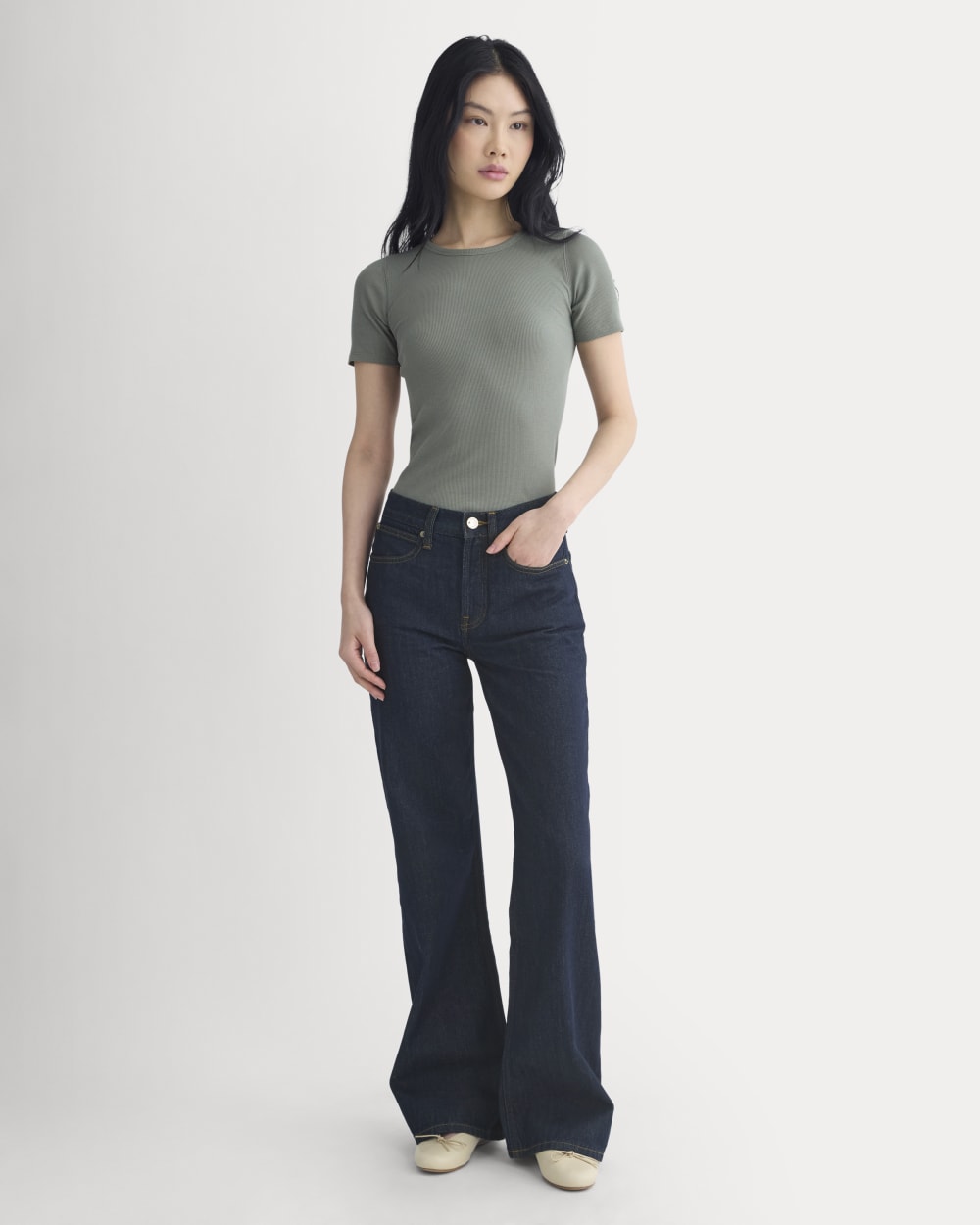 The Luxe Rib Crew | Agave Green - Image 3