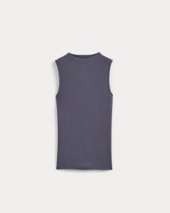Alternative view of The Luxe Rib Funnel-Neck Tank | Graystone