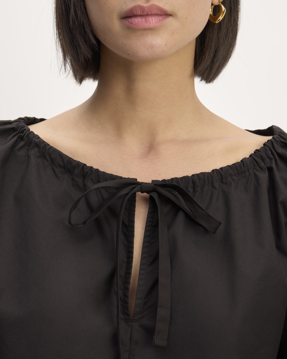 The Supima® Puff-Sleeve Top | Black - Image 5