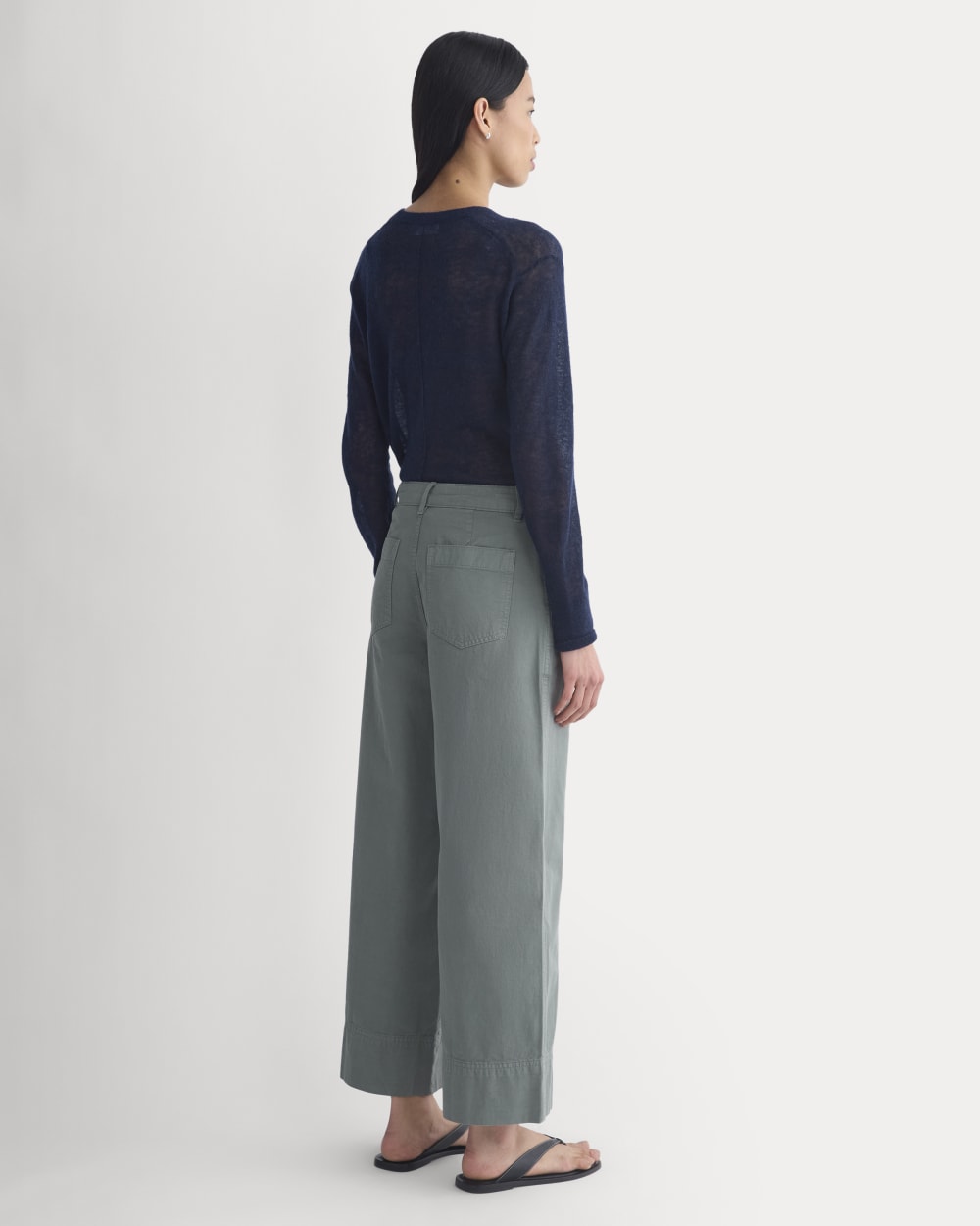 Seamed Wide-Leg Pant | Agave Green - Image 4