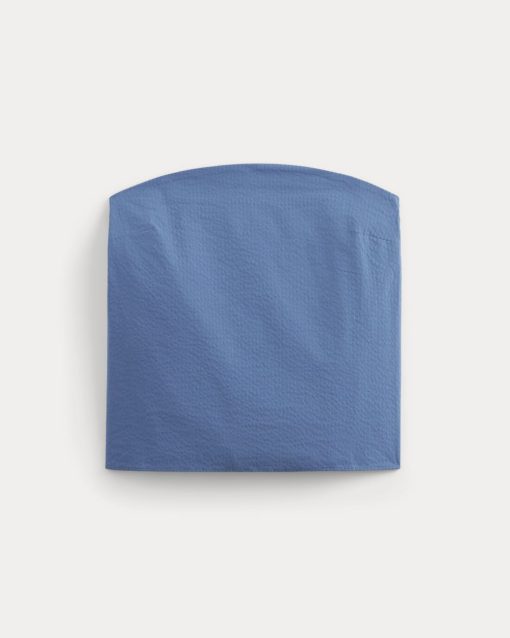 Alternative view of The Seersucker Tube Top | Soft Cobalt