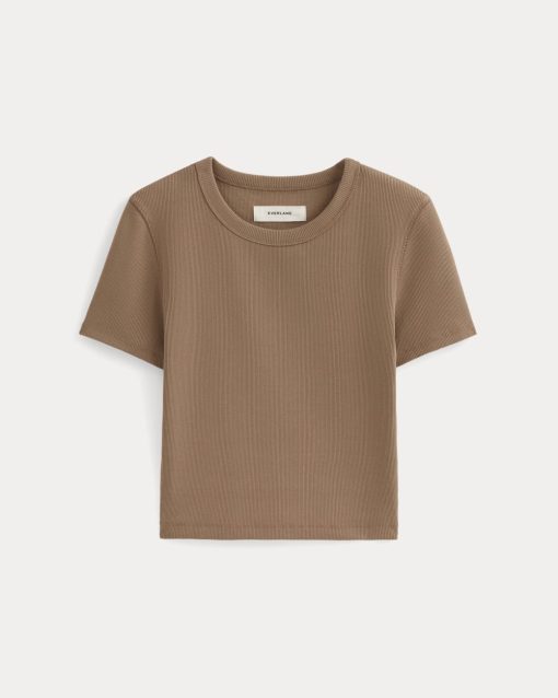 Alternative view of The '90s Rib Tee | Mocha