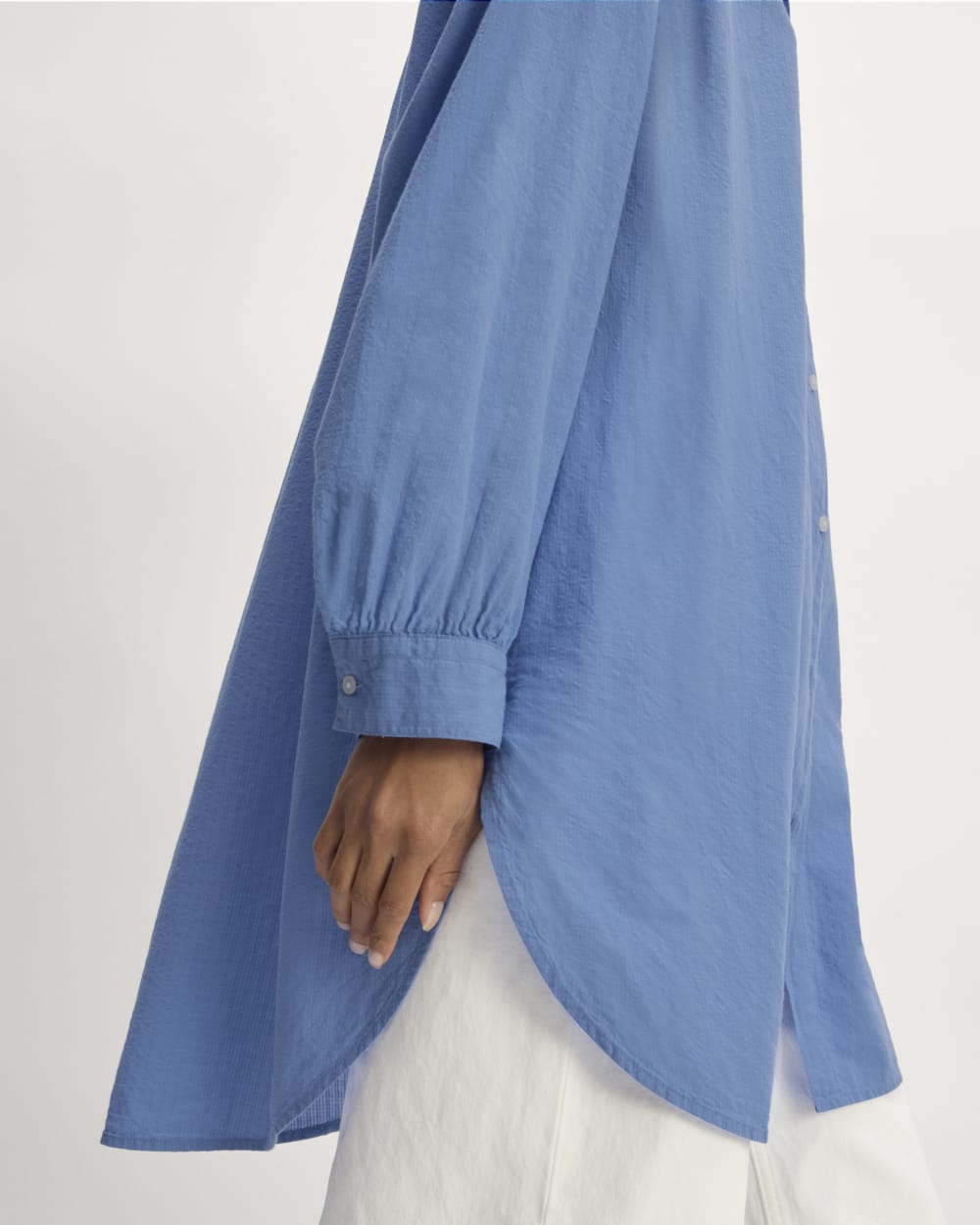 The Gauze Oversized Shirt | Blue Opal - Image 5