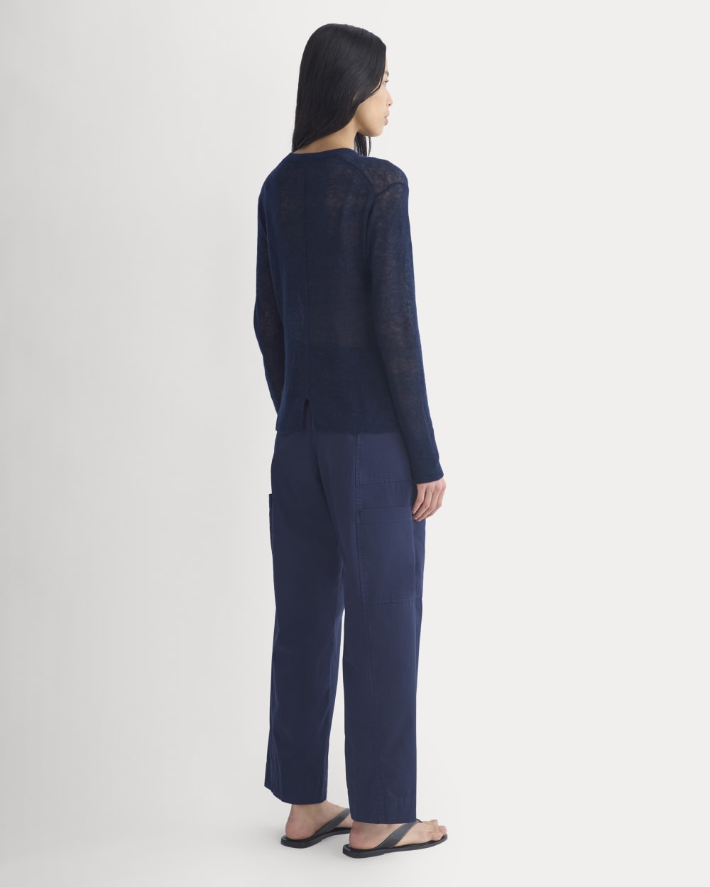 The Air Alpaca™ Relaxed Crew Top | Navy - Image 5