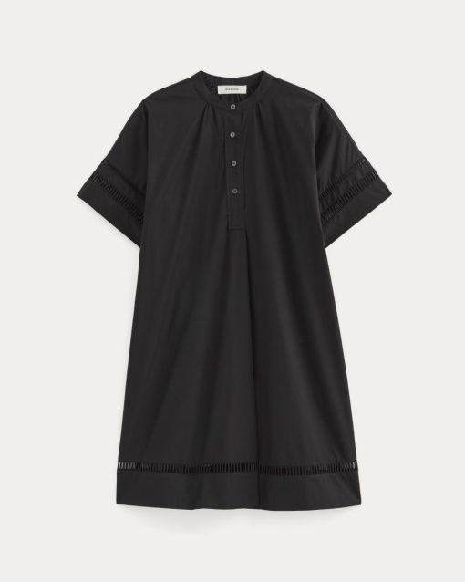 Alternative view of The Lace Trim Popover Dress | Black