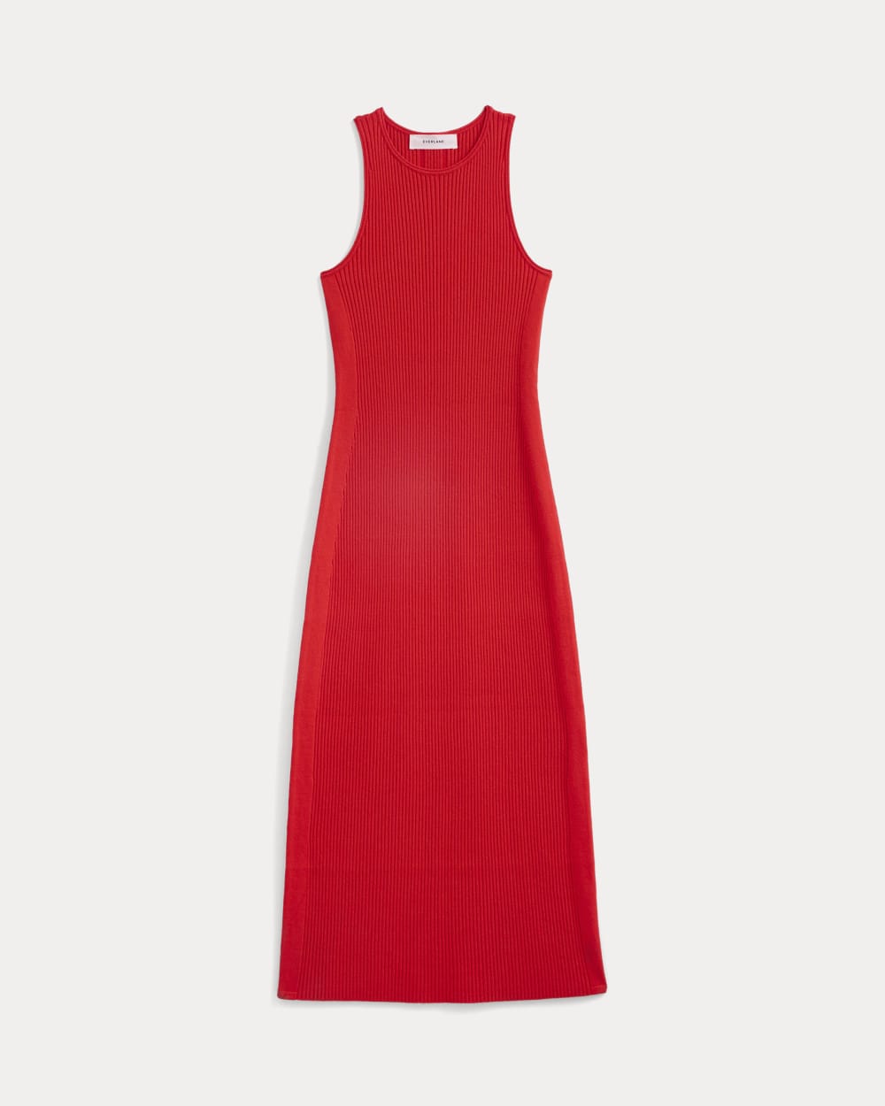 Cutaway Ribbed Midi Dress | Fiery Red - Image 2