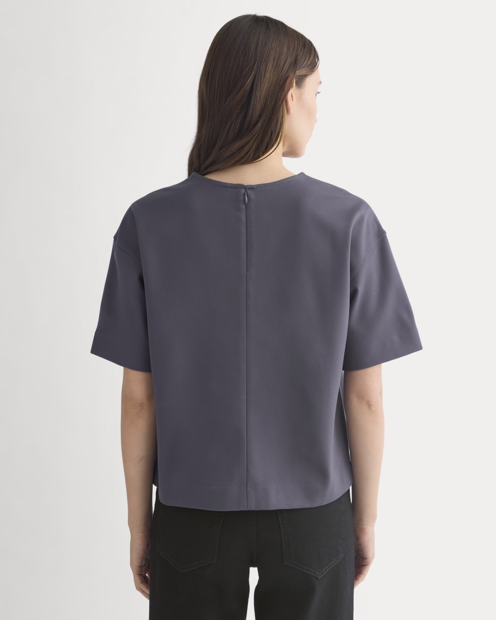 Ponte Oversized Tee | Graphite - Image 4