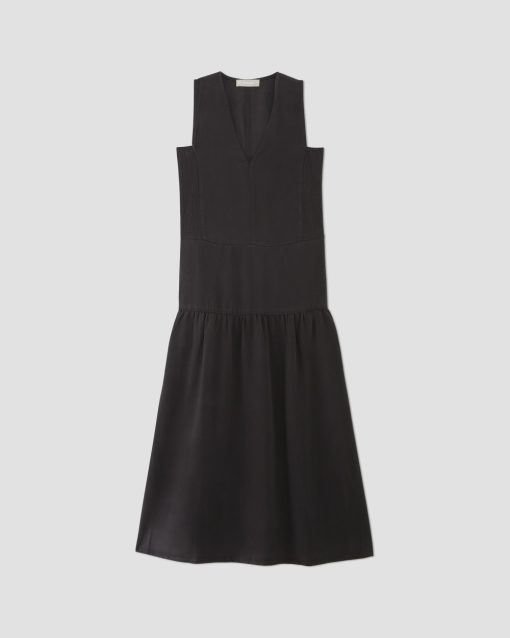 Alternative view of The TENCEL™ V-Neck Dress | Black