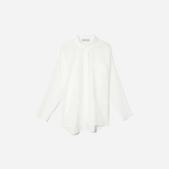 The Oversized Silky Cotton Shirt | White