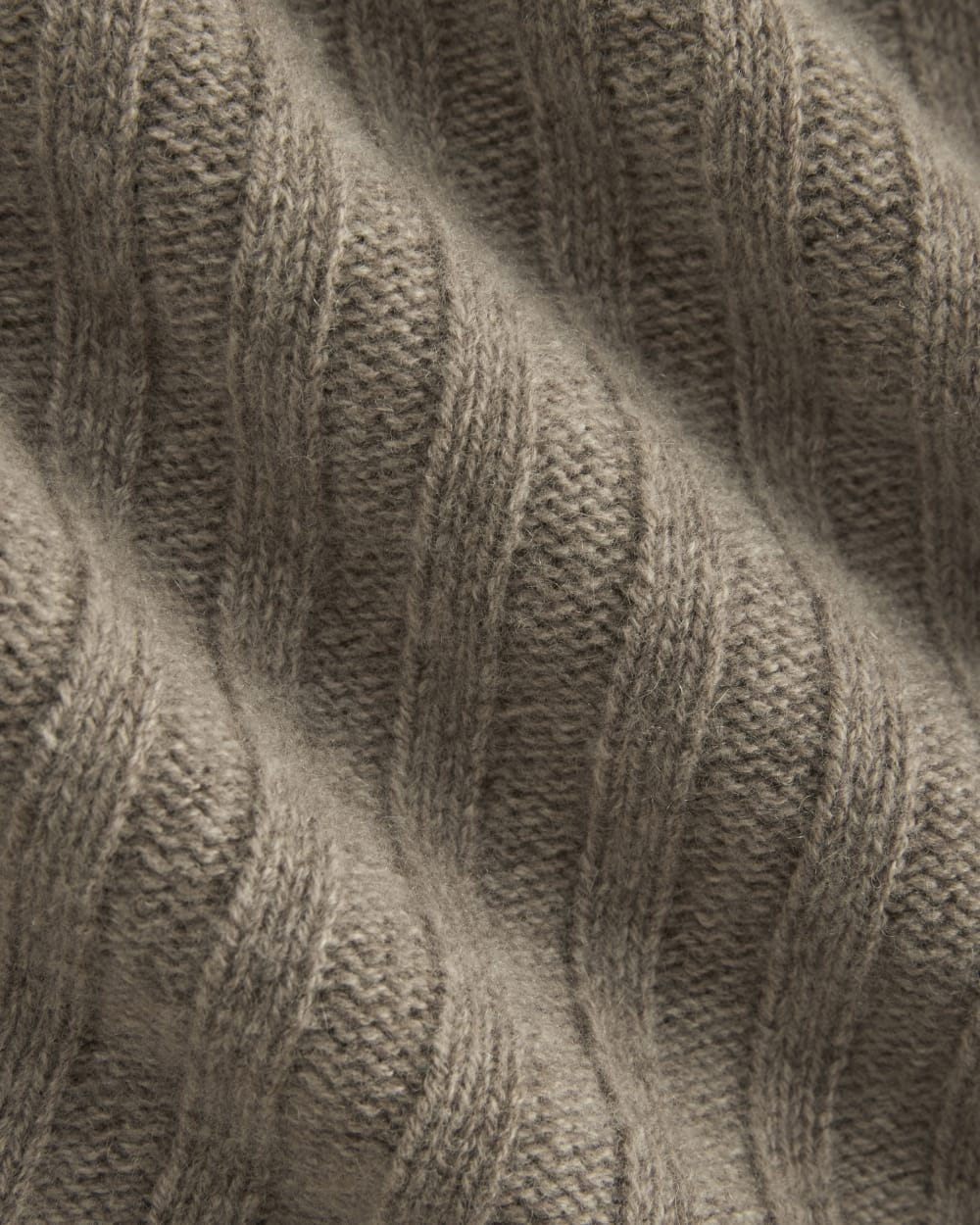 Funnel-Neck Sweater in Wool Cashmere | Light Heathered Taupe - Image 6