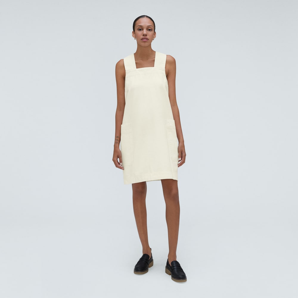 The Cross-Back Apron Mini Dress | Canvas - Image 2