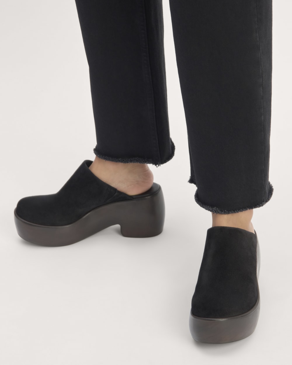 The Wooden Puffa Clog | Black Suede - Image 2