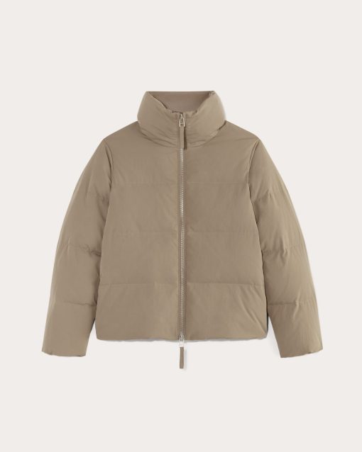 Alternative view of The Puffer Bomber | Taupe Grey