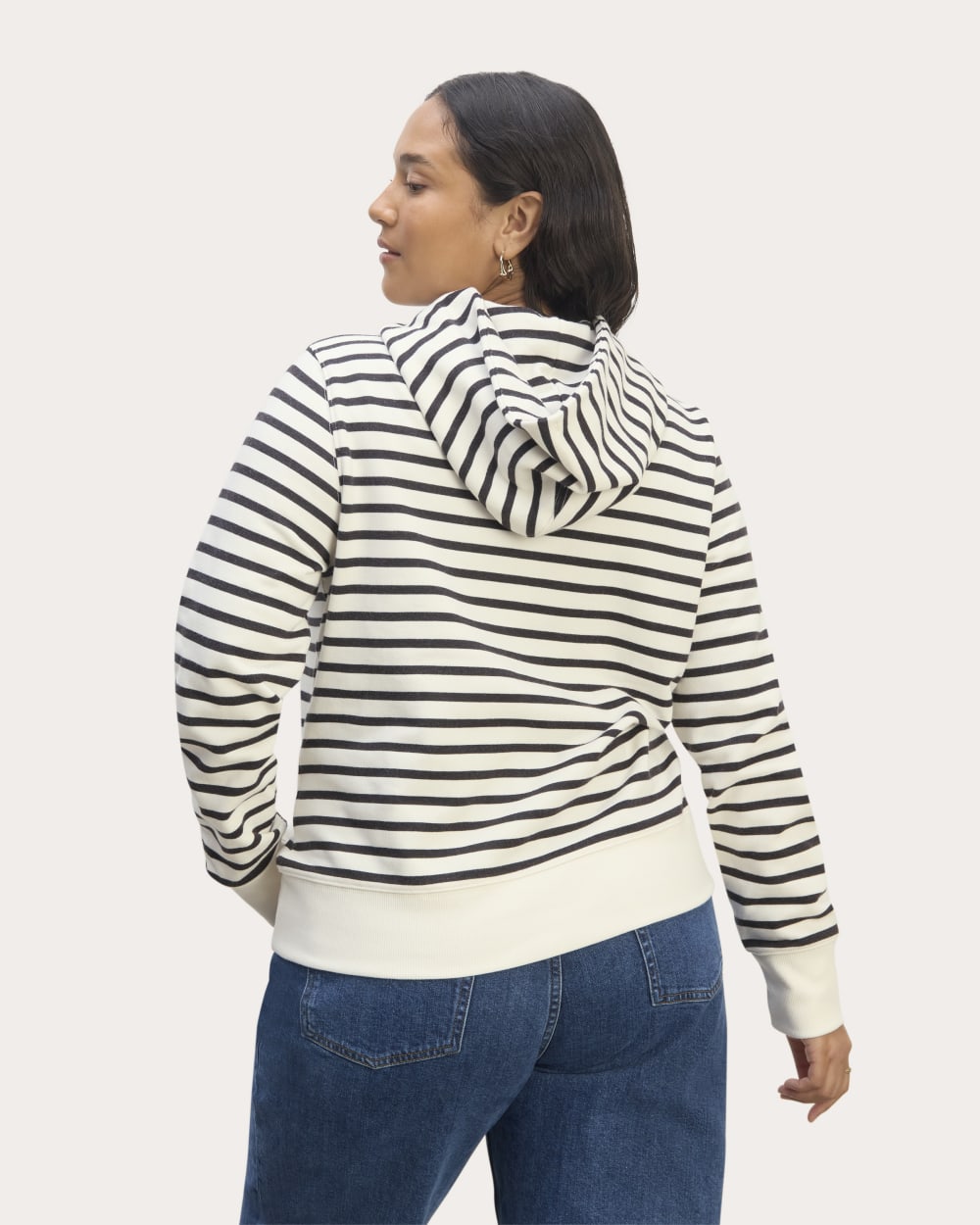 The Off-Duty Terry Hoodie | Bone / Black - Image 6