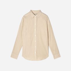 Alternative view of The Must-Have Shirt in Silky Cotton | Golden Palm / White