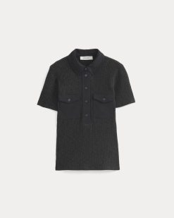 Alternative view of The Cozy Rib Polo | Black