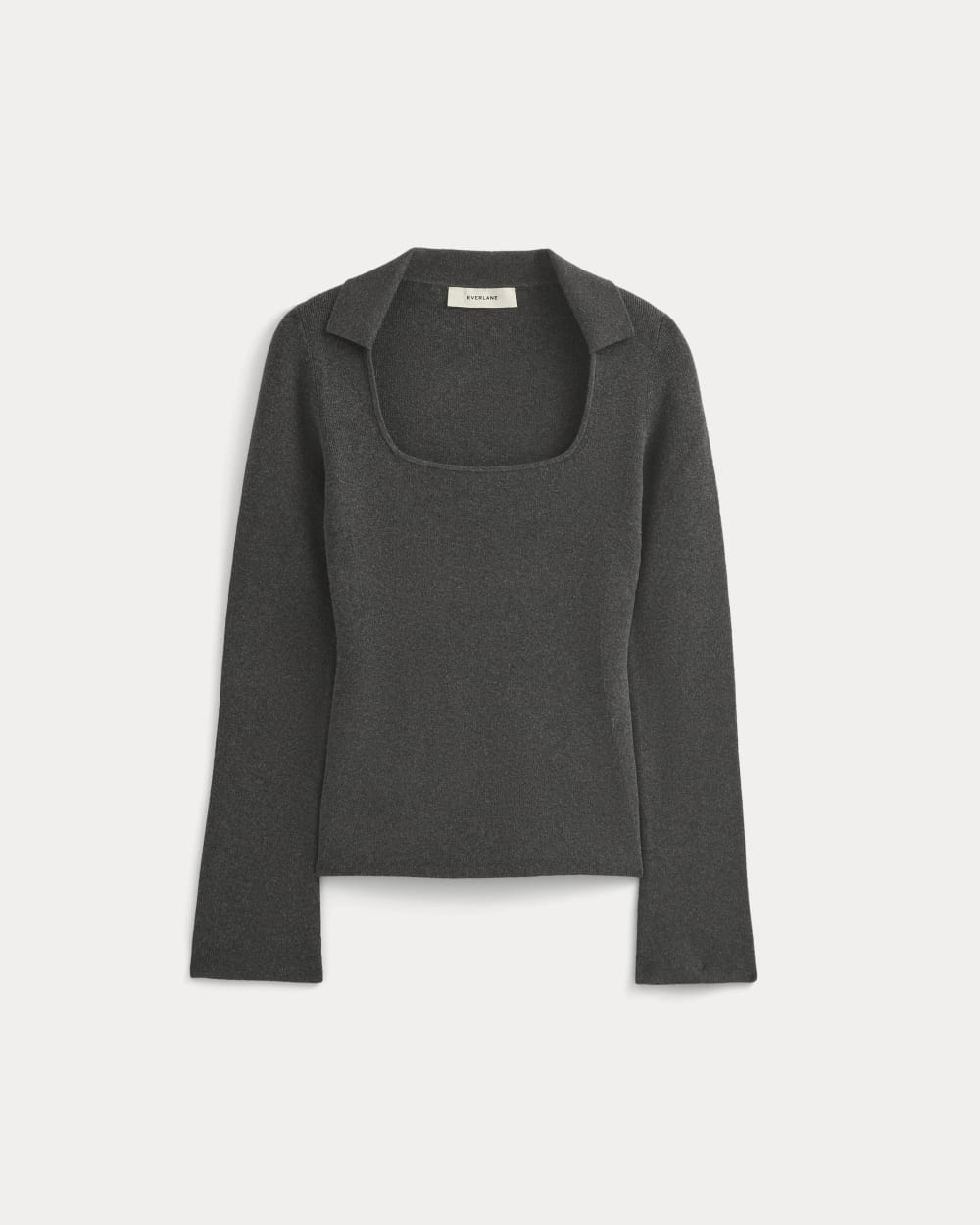 Knit Scoop-Neck Top | Heathered Soot - Image 2