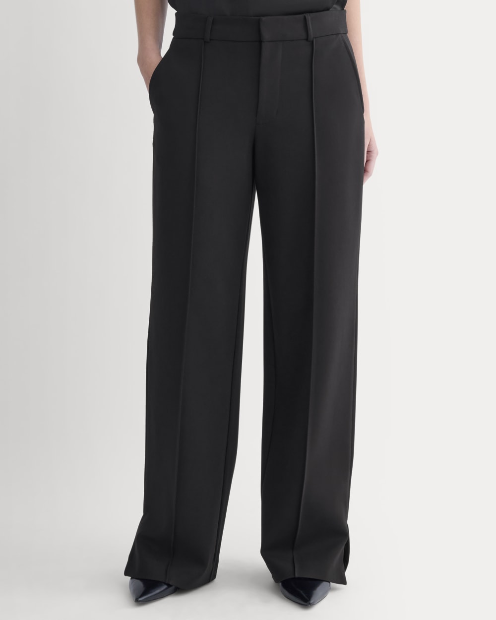 Ponte Wide-Leg Trouser | Black - Image 6